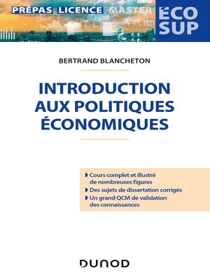cover image of Introduction aux politiques économiques